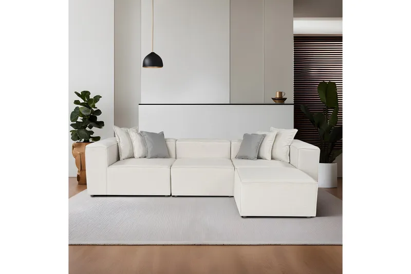 Fahmida Soffa med Divan 3-sits - Ecru - Möbler - Vardagsrum - Soffor - Divansoffa & schäslong