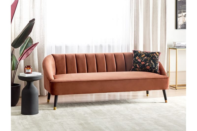 Farrin Soffa 3-sits - Brun/Svart/Guld - Möbler - Vardagsrum - Soffor - Sammetssoffor