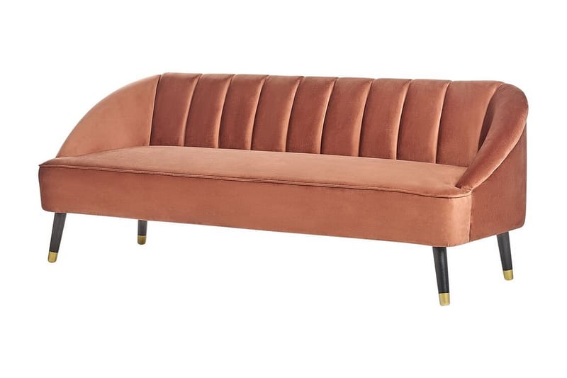 Farrin Soffa 3-sits - Brun/Svart/Guld - Möbler - Vardagsrum - Soffor - Sammetssoffor
