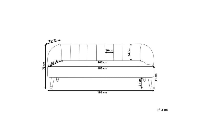 Farrin Soffa 3-sits - Vit/Svart/Guld - Möbler - Vardagsrum - Soffor - Sammetssoffor