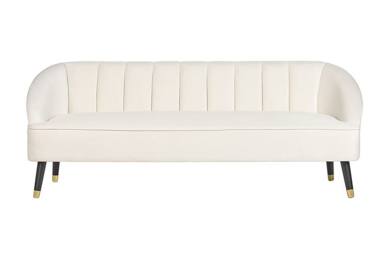 Farrin Soffa 3-sits - Vit/Svart/Guld - Möbler - Vardagsrum - Soffor - Sammetssoffor