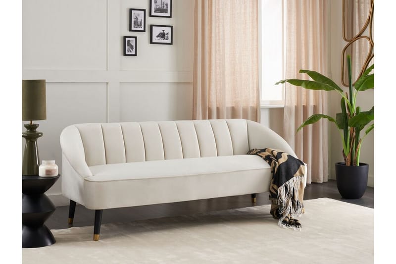 Farrin Soffa 3-sits - Vit/Svart/Guld - Möbler - Vardagsrum - Soffor - Sammetssoffor