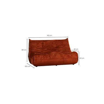 Feylorin 2-sits Soffa - Röd - Möbler - Vardagsrum - Soffor - 2-sits soffor