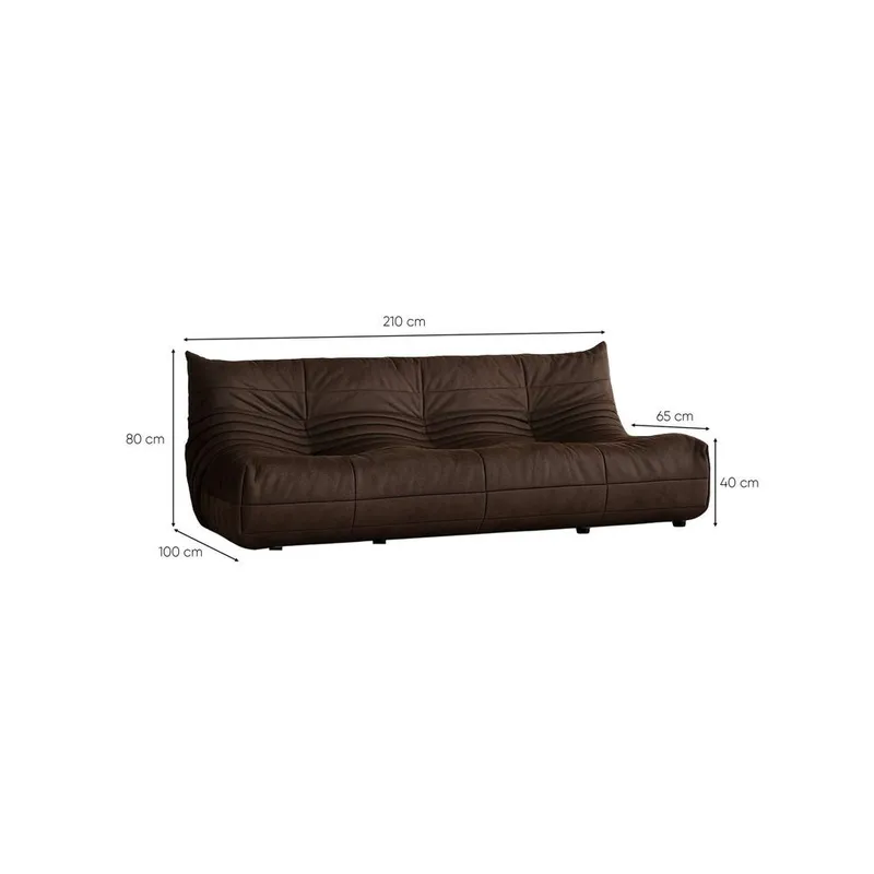 Feylorin 3-sits Soffa - Brun - Möbler - Vardagsrum - Soffor - 3-sits soffor