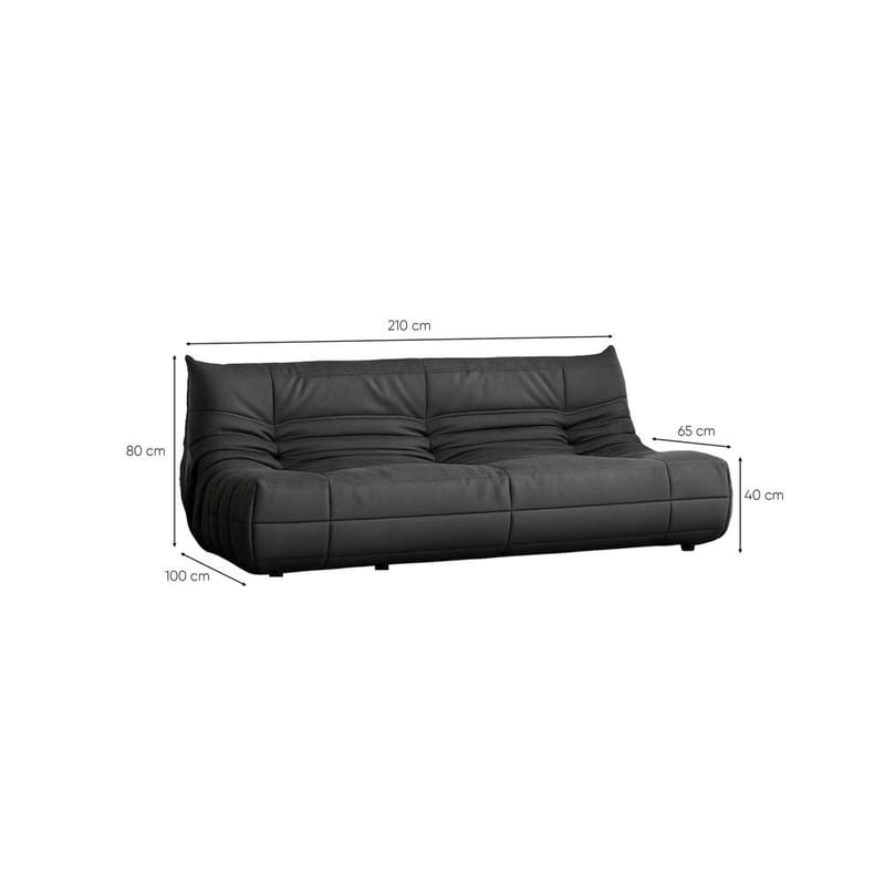 Feylorin 3-sits Soffa - Mörkgrå - Möbler - Vardagsrum - Soffor - 3-sits soffor