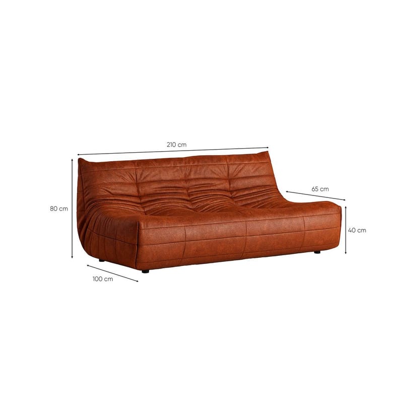 Feylorin 3-sits Soffa - Röd - Möbler - Vardagsrum - Soffor - 3-sits soffor
