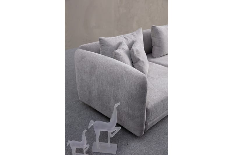 Floransa 4-sits Soffa med Divan - Ljusgrå - Möbler - Vardagsrum - Soffor - Divansoffa & schäslong
