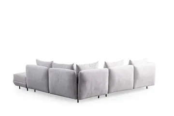 Floransa 4-sits Soffa med Divan - Ljusgrå - Möbler - Vardagsrum - Soffor - Divansoffa & schäslong