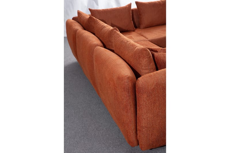 Floransa 4-sits Soffa med Divan - Orange - Möbler - Vardagsrum - Soffor - Divansoffa & schäslong