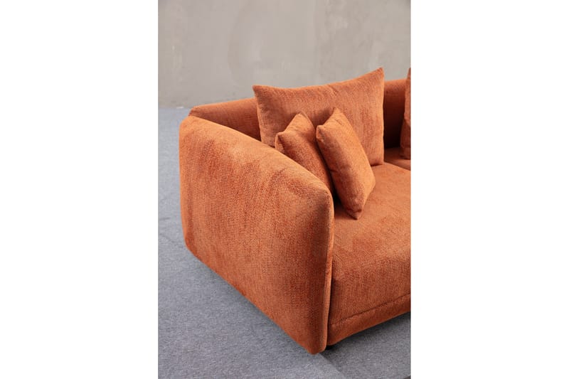 Floransa 4-sits Soffa med Divan - Orange - Möbler - Vardagsrum - Soffor - Divansoffa & schäslong