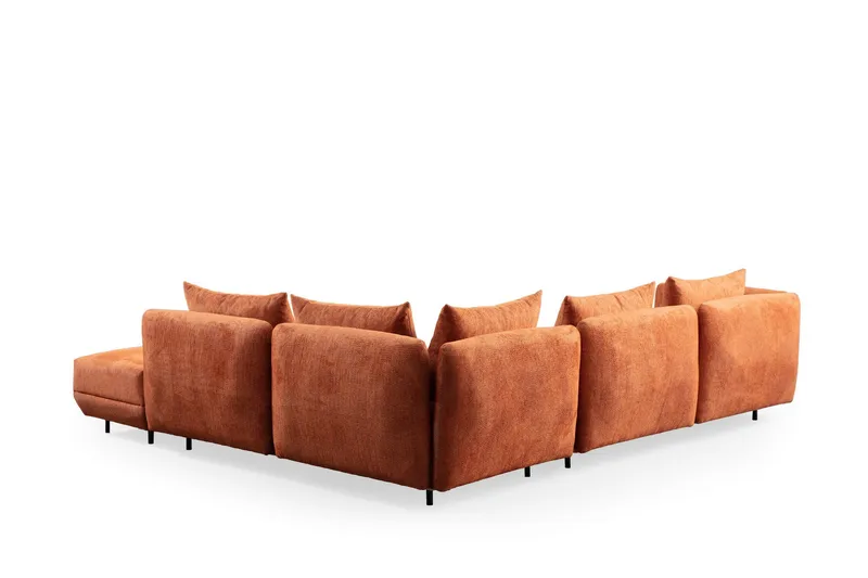 Floransa 4-sits Soffa med Divan - Orange - Möbler - Vardagsrum - Soffor - Divansoffa & schäslong