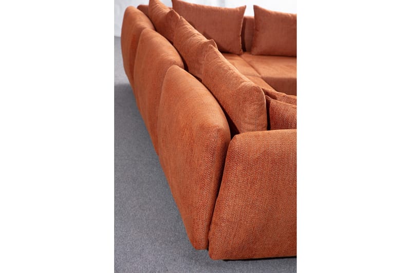 Floransa 4-sits Soffa med Divan - Orange - Möbler - Vardagsrum - Soffor - Divansoffa & schäslong