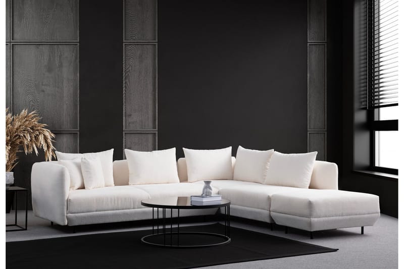 Floransa 4-sits Soffa med Divan - Vit - Möbler - Vardagsrum - Soffor - Divansoffa & schäslong