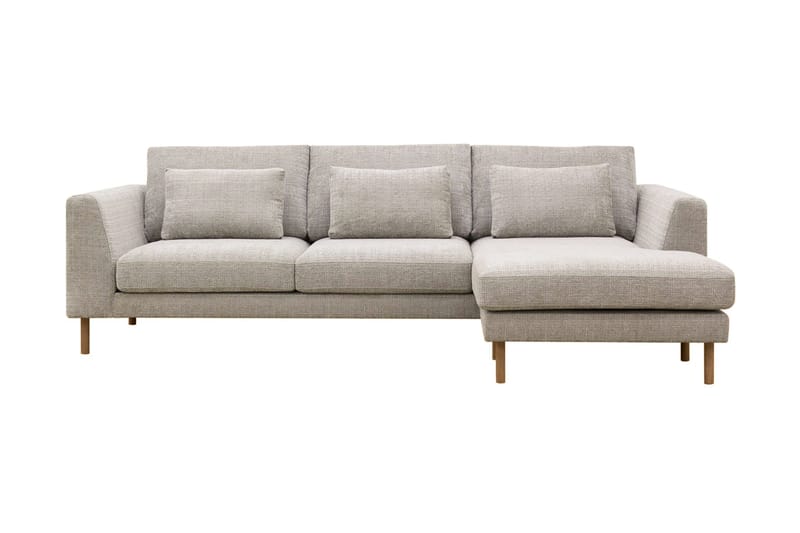 Florenz 3-sits Högervänd L-formad Divansoffa i Chenille - Grå / Beige - Möbler - Vardagsrum - Soffor - Divansoffa & schäslong