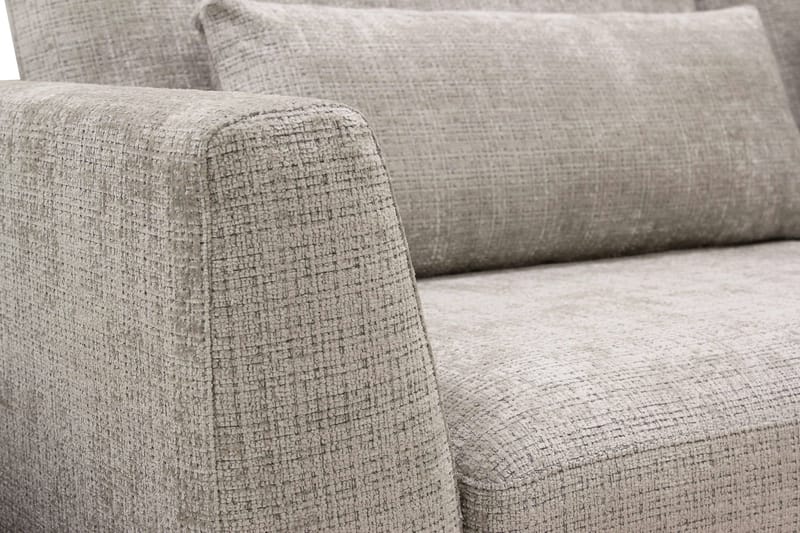 Florenz 3-sits Högervänd L-formad Divansoffa i Chenille - Grå / Beige - Möbler - Vardagsrum - Soffor - Divansoffa & schäslong