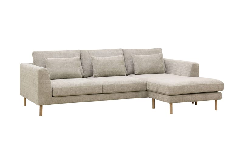 Florenz 3-sits Högervänd L-formad Divansoffa i Chenille - Grå / Beige - Möbler - Vardagsrum - Soffor - Divansoffa & schäslong
