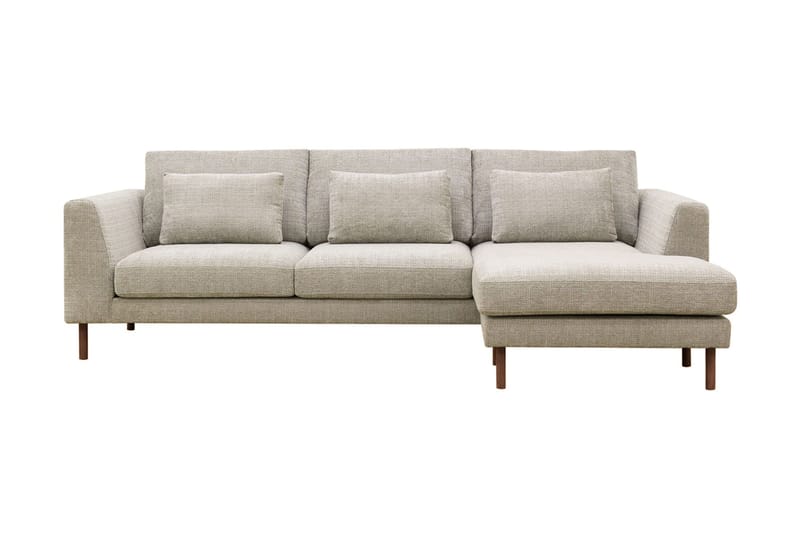 Florenz 3-sits Högervänd L-formad Divansoffa i Chenille - Grå / Beige - Möbler - Vardagsrum - Soffor - Divansoffa & schäslong