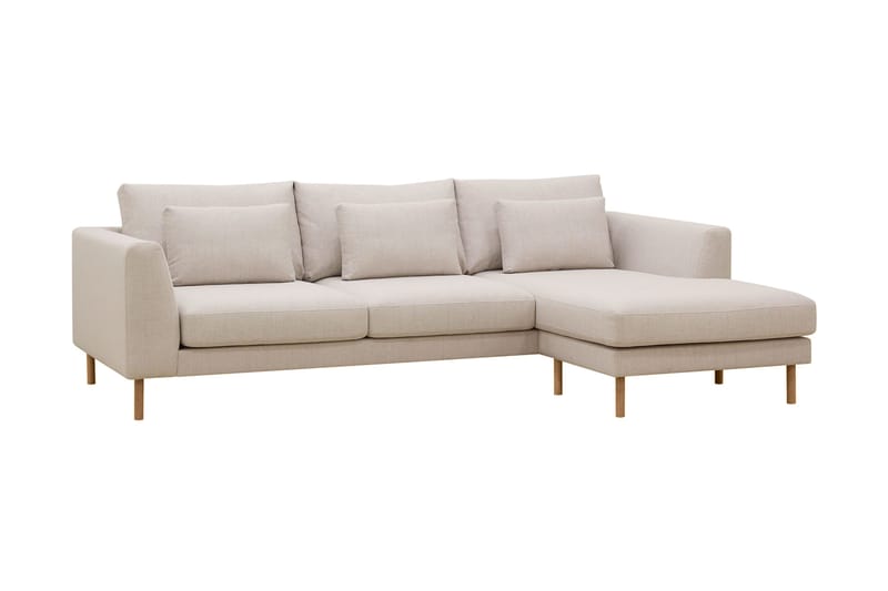 Florenz 3-sits Högervänd L-formad Divansoffa i Tyg - Beige - Möbler - Vardagsrum - Soffor - Divansoffa & schäslong