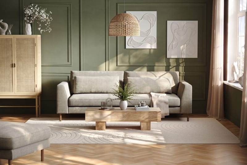 Florenz 3-sits Soffa i Chenille - Grå / Beige - Möbler - Vardagsrum - Soffor - 3-sits soffor