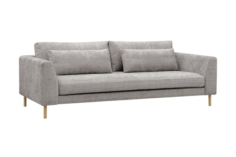 Florenz 3-sits Soffa i Chenille - Ljusgrå - Möbler - Vardagsrum - Soffor - 3-sits soffor