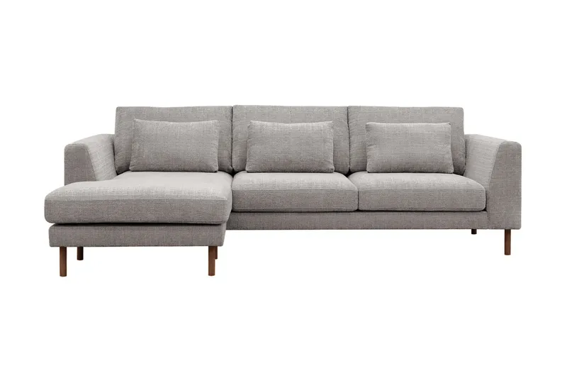 Florenz 3-sits Soffa med Divan Vänster - Ljusgrå - Möbler - Vardagsrum - Soffor - Divansoffa & schäslong