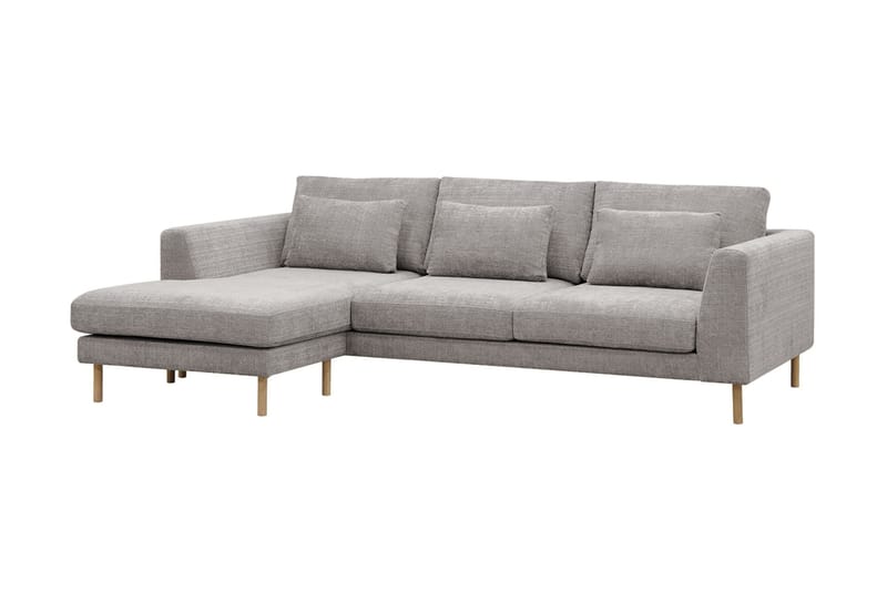 Florenz 3-sits Soffa med Divan Vänster Ljusgrå - Möbler - Vardagsrum - Soffor - Divansoffa & schäslong