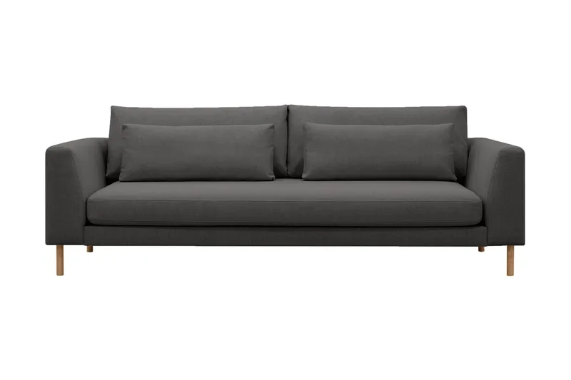 Florenz 3-sits Tygsoffa, Mörkgrå