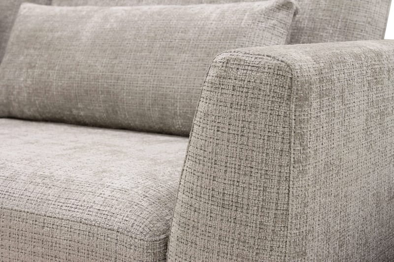 Florenz 3-sits Vänstervänd L-formad Divansoffa i Chenille - Grå / Beige - Möbler - Vardagsrum - Soffor - Divansoffa & schäslong