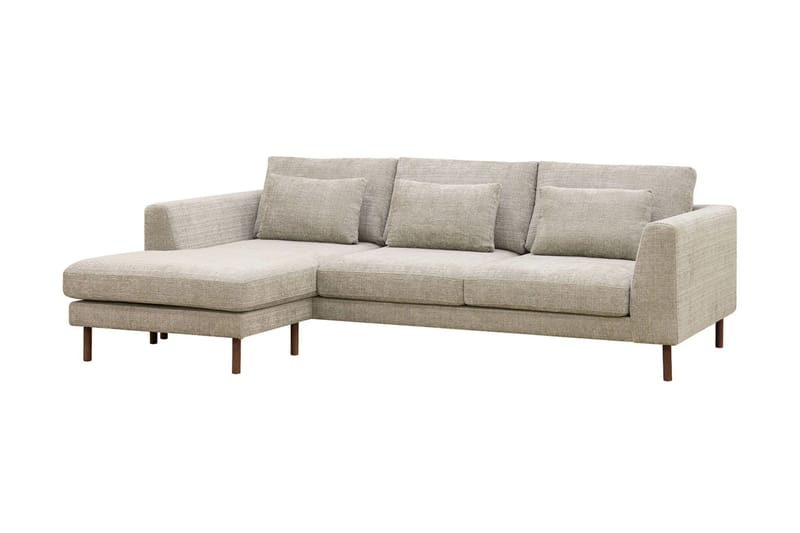 Florenz 3-sits Vänstervänd L-formad Divansoffa i Chenille - Grå / Beige - Möbler - Vardagsrum - Soffor - Divansoffa & schäslong