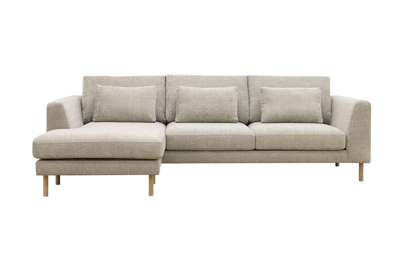Florenz 3-sits Vänstervänd L-formad Divansoffa i Chenille - Grå / Beige - Möbler - Vardagsrum - Soffor - Divansoffa & schäslong