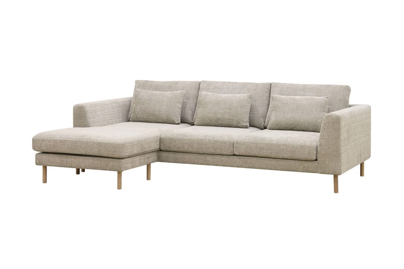 Florenz 3-sits Vänstervänd L-formad Divansoffa i Chenille - Grå / Beige - Möbler - Vardagsrum - Soffor - Divansoffa & schäslong