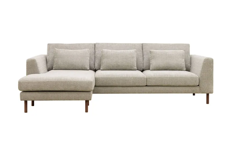 Florenz 3-sits Vänstervänd L-formad Divansoffa i Chenille - Grå / Beige - Möbler - Vardagsrum - Soffor - Divansoffa & schäslong