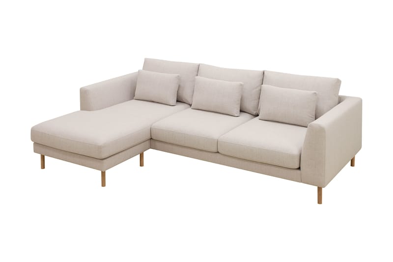 Florenz 3-sits Vänstervänd L-formad Divansoffa i Tyg - Beige - Möbler - Vardagsrum - Soffor - Divansoffa & schäslong