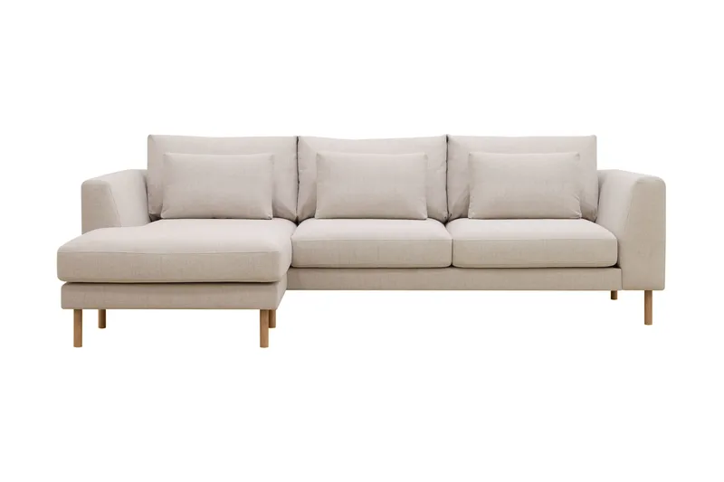 Florenz 3-sits Vänstervänd L-formad Divansoffa i Tyg, Beige