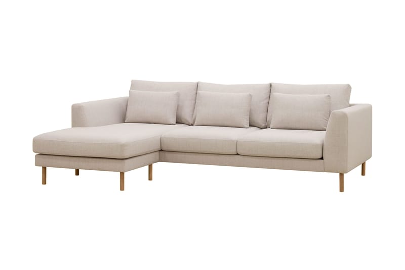 Florenz 3-sits Vänstervänd L-formad Divansoffa i Tyg - Beige - Möbler - Vardagsrum - Soffor - Divansoffa & schäslong
