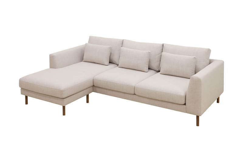 Florenz 3-sits Vänstervänd L-formad Divansoffa i Tyg - Beige - Möbler - Vardagsrum - Soffor - Divansoffa & schäslong