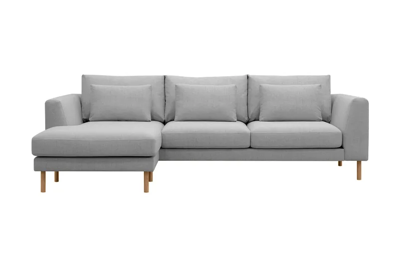 Florenz 3-sits Vänstervänd L-formad Divansoffa i Tyg - Ljusgrå - Möbler - Vardagsrum - Soffor - Divansoffa & schäslong