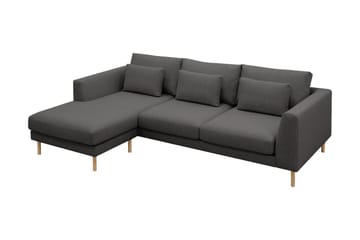 Florenz 3-sits Vänstervänd L-formad Divansoffa i Tyg - Mörkgrå - Möbler - Vardagsrum - Soffor - Divansoffa & schäslong