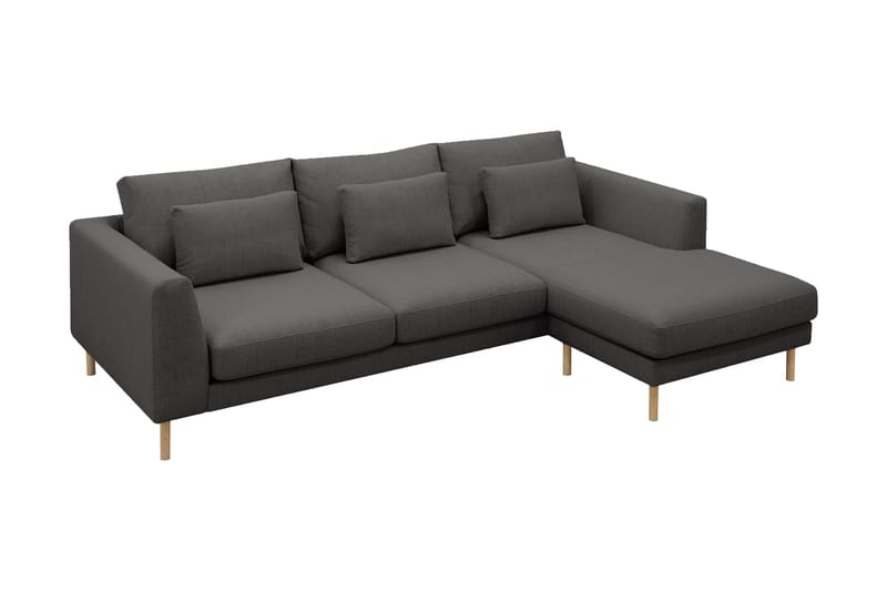 Florenz 3-sits Vänstervänd L-formad Divansoffa i Tyg - Mörkgrå - Möbler - Vardagsrum - Soffor - Divansoffa & schäslong