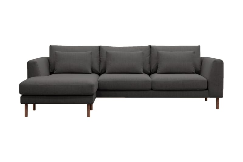 Florenz 3-sits Vänstervänd L-formad Divansoffa i Tyg - Mörkgrå - Möbler - Vardagsrum - Soffor - Divansoffa & schäslong