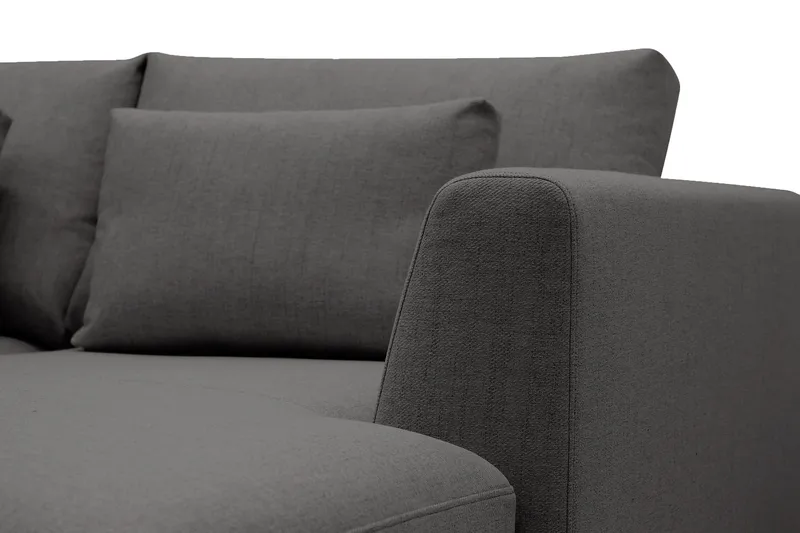 Florenz 3-sits Vänstervänd L-formad Divansoffa i Tyg - Mörkgrå - Möbler - Vardagsrum - Soffor - Divansoffa & schäslong