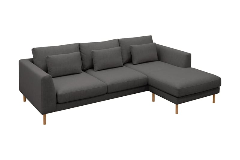 Florenz 3-sits Vänstervänd L-formad Divansoffa i Tyg - Mörkgrå - Möbler - Vardagsrum - Soffor - Divansoffa & schäslong