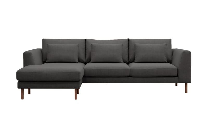 Florenz 3-sits Vänstervänd L-formad Divansoffa i Tyg - Mörkgrå - Möbler - Vardagsrum - Soffor - Divansoffa & schäslong