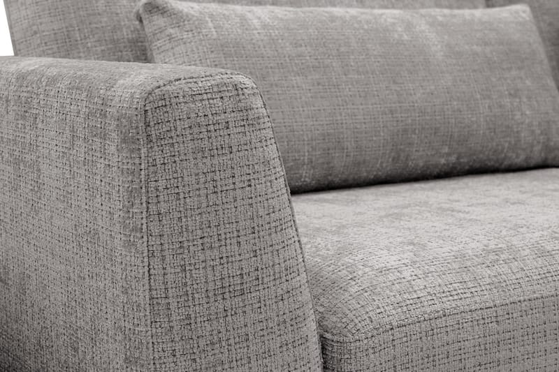 Florenz 4-sits Högervänd L-formad Schäslongsoffa i Chenille - Ljusgrå - Möbler - Vardagsrum - Soffor - Divansoffa & schäslong