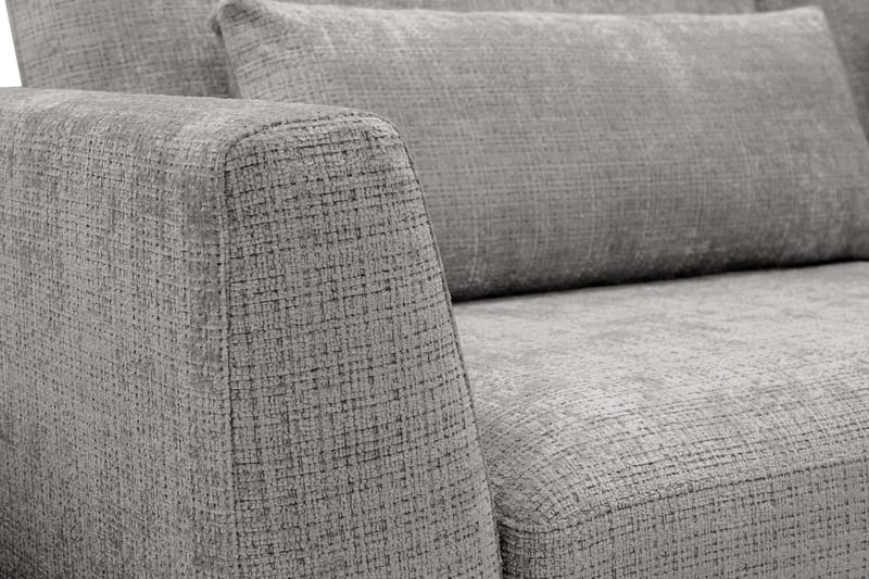 Florenz 4-sits Högervänd L-formad Schäslongsoffa i Chenille - Ljusgrå - Möbler - Vardagsrum - Soffor - Divansoffa & schäslong