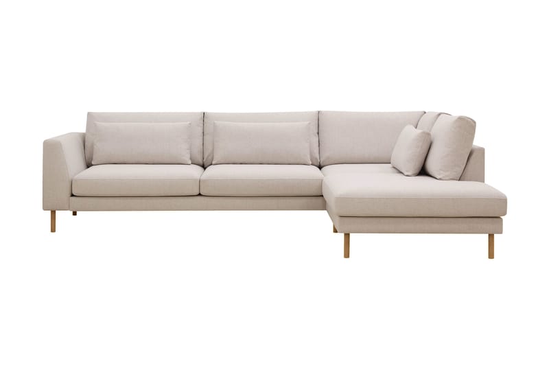 Florenz 4-sits Högervänd L-formad Schäslongsoffa i Tyg - Beige - Möbler - Vardagsrum - Soffor - Divansoffa & schäslong