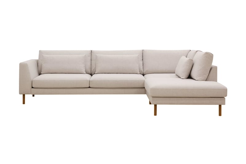 Florenz 4-sits Högervänd L-formad Schäslongsoffa i Tyg - Beige - Möbler - Vardagsrum - Soffor - Divansoffa & schäslong