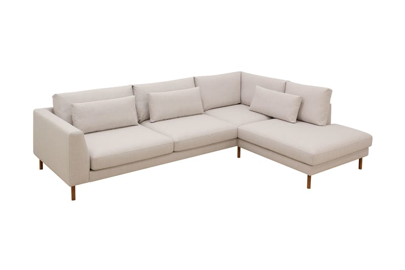 Florenz 4-sits Högervänd L-formad Schäslongsoffa i Tyg - Beige - Möbler - Vardagsrum - Soffor - Divansoffa & schäslong