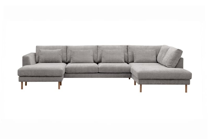 Florenz 4-sits Högervänd U-formad Soffa med Divan och Schäslong i Chenille - Ljusgrå - Möbler - Vardagsrum - Soffor - U-soffor