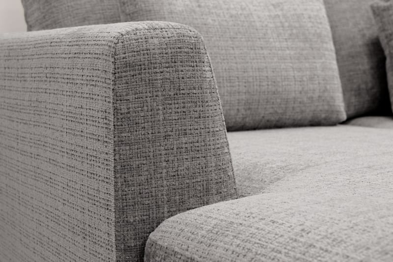 Florenz 4-sits Högervänd U-formad Soffa med Divan och Schäslong i Chenille - Ljusgrå - Möbler - Vardagsrum - Soffor - U-soffor